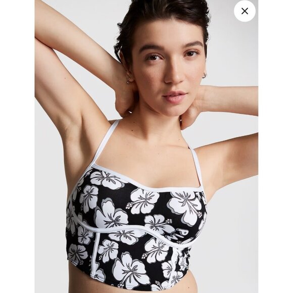 NWT VS Pink Active Ultimate Push Up Corset Low Impact Sports Bra Sz M - Picture 1 of 7